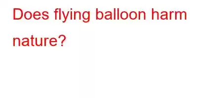 Does flying balloon harm nature?