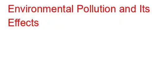 Environmental Pollution and Its Effects