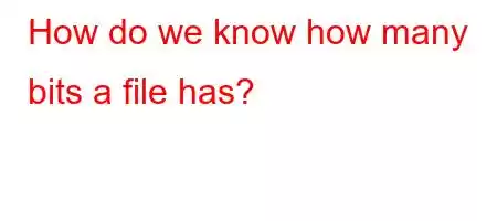 How do we know how many bits a file has?