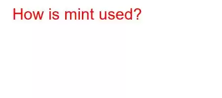 How is mint used?