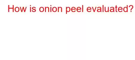 How is onion peel evaluated?