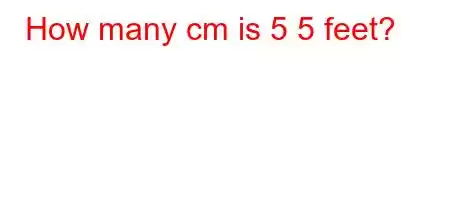 How many cm is 5 5 feet