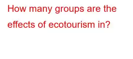 How many groups are the effects of ecotourism in?