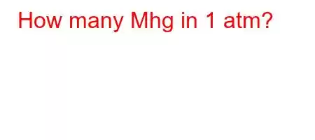 How many Mhg in 1 atm?