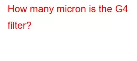 How many micron is the G4 filter
