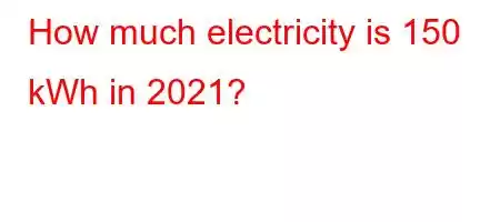 How much electricity is 150 kWh in 2021?