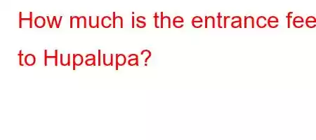 How much is the entrance fee to Hupalupa?