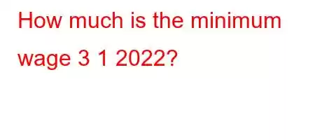 How much is the minimum wage 3 1 2022?