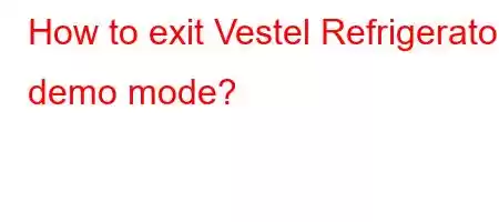 How to exit Vestel Refrigerator demo mode