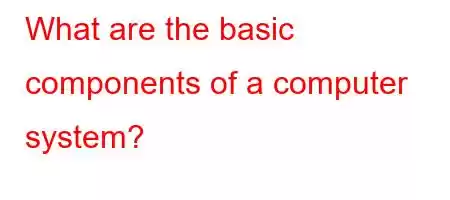 What are the basic components of a computer system