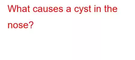 What causes a cyst in the nose?