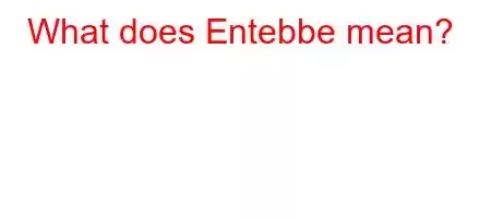 What does Entebbe mean?