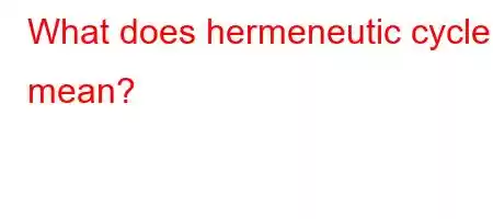 What does hermeneutic cycle mean