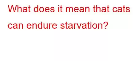 What does it mean that cats can endure starvation?