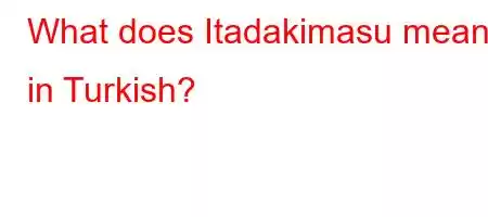 What does Itadakimasu mean in Turkish?