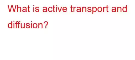 What is active transport and diffusion