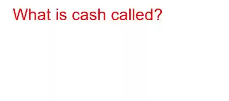 What is cash called?