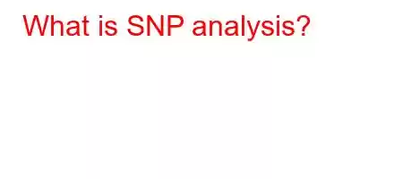 What is SNP analysis