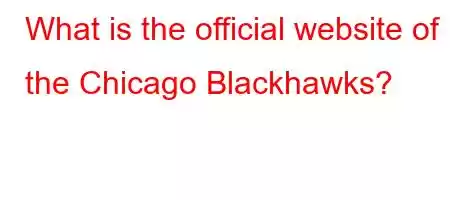 What is the official website of the Chicago Blackhawks?