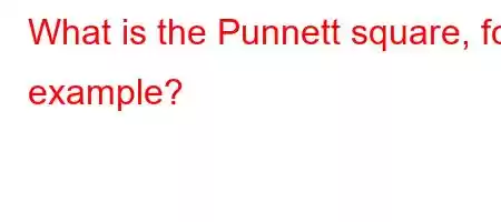 What is the Punnett square, for example?