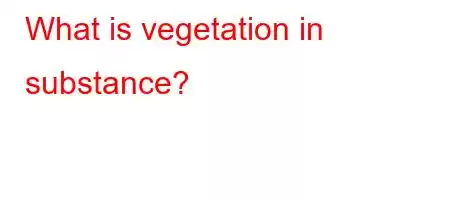 What is vegetation in substance?