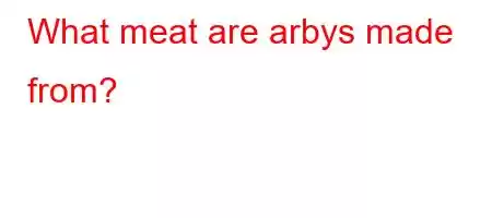 What meat are arbys made from