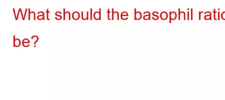 What should the basophil ratio be?