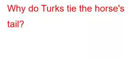 Why do Turks tie the horse's tail?